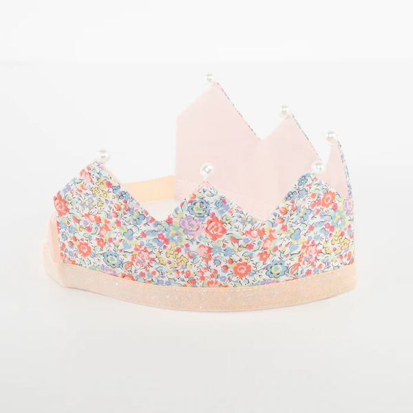 Floral & Pearl Party Crown